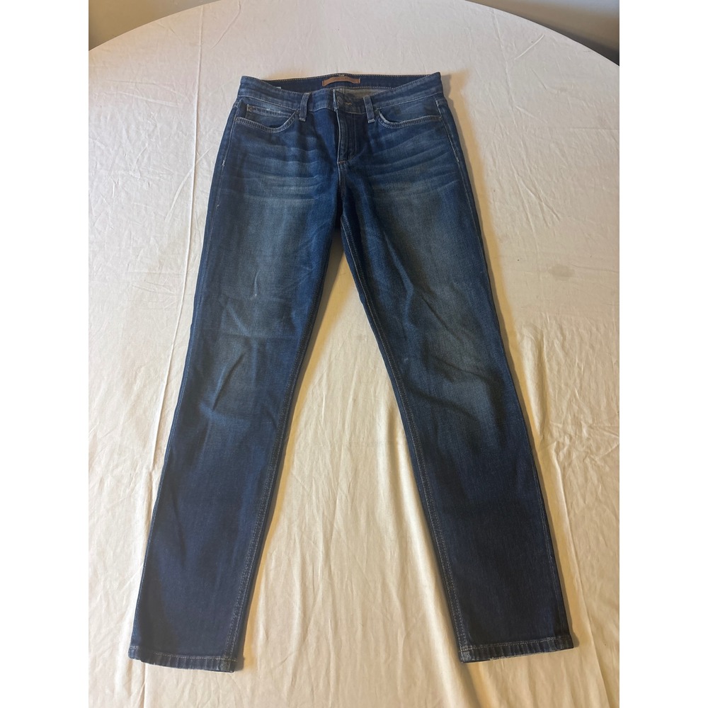 Joe's Jeans Straight Leg Womens 28Dark Wash Blue Excellent Mid Rise Denim